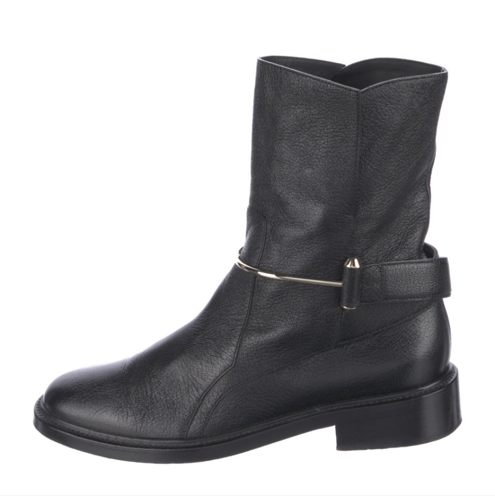 Balenciaga leather motor biker boots